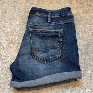 Silver Jeans Women's Dark Blue Jean Shorts